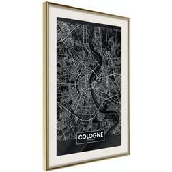 Arkiio Affisch Dark Map of Cologne [Poster] 30x45 Poster